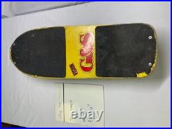 RARE OG 1983 Yellow Purple G&S Billy Ruff Chalice Bubbles Skateboard FREE SHIP