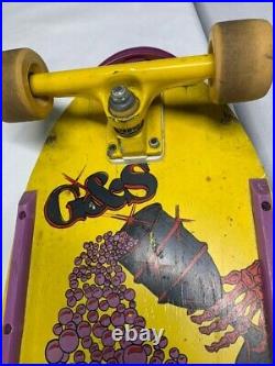 RARE OG 1983 Yellow Purple G&S Billy Ruff Chalice Bubbles Skateboard FREE SHIP