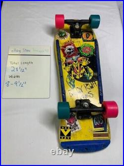 RARE OG 1986 YELLOW Billy Ruff G & S Puppet Bomb Skateboard Deck