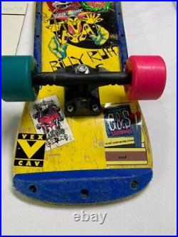 RARE OG 1986 YELLOW Billy Ruff G & S Puppet Bomb Skateboard Deck