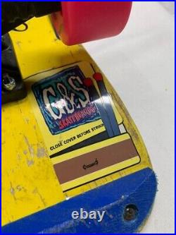 RARE OG 1986 YELLOW Billy Ruff G & S Puppet Bomb Skateboard Deck