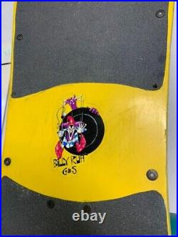 RARE OG 1986 YELLOW Billy Ruff G & S Puppet Bomb Skateboard Deck
