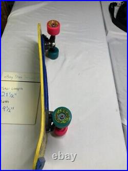 RARE OG 1986 YELLOW Billy Ruff G & S Puppet Bomb Skateboard Deck
