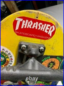 RARE OG 1986 YELLOW Billy Ruff G & S Puppet Bomb Skateboard Deck