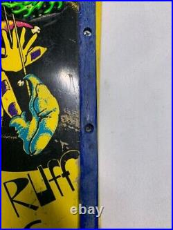RARE OG 1986 YELLOW Billy Ruff G & S Puppet Bomb Skateboard Deck