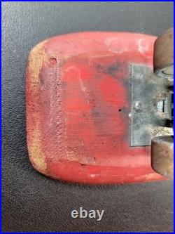 RARE VINTAGE SKATEBOARD METAL WHEELS DURO 101 999 RED Toy Collectible 1960s