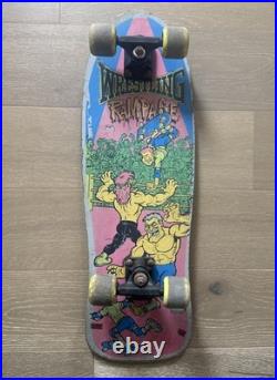 RARE Vintage 80s Valterra Wrestling Rampage Skateboard Skaters vs Wrestlers
