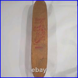 RARE Vintage Antique Wood Wooden Sidewalk Skateboard Surfboard Hawaiian Surf