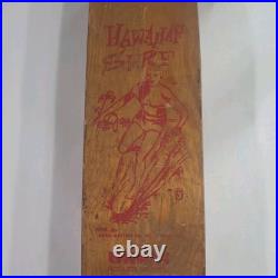 RARE Vintage Antique Wood Wooden Sidewalk Skateboard Surfboard Hawaiian Surf