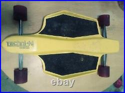 RARE Vintage Magnesium Techni-ski Skateboard Wide wheels & Trucks SWEET