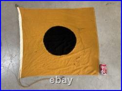 RARE Vintage Original 1960s California SURFING No Surf BLACK BALL Beach FLAG
