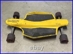 RARE Vintage Techni-Ski Street Ski Skiing Skate Board Magnesium Skateboard Metal
