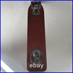 RARE Vtg. 1960s Wood Metal Steel Wheels Skateboard Skate'n Glide
