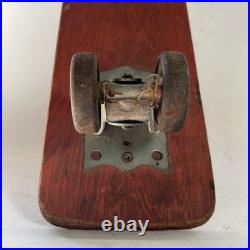 RARE Vtg. 1960s Wood Metal Steel Wheels Skateboard Skate'n Glide