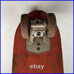 RARE Vtg. 1960s Wood Metal Steel Wheels Skateboard Skate'n Glide