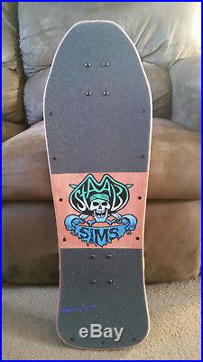 Rare 1987 Old School Sims Kevin Staab Pirate Skateboard Complete Deck Vintage