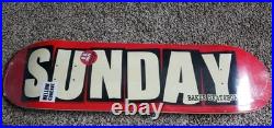 Rare Baker Skateboards X Sunday BMX Skateboard Deck Blue Top 8.25 X 31.875