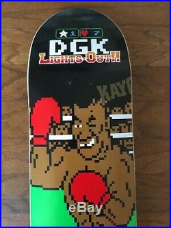 Rare DGK Lights Out Skateboard Deck Mike Tyson Punch Out Stevie Williams