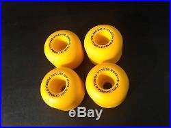 Rare Set of 4 Vintage Yellow Powell Peralta Twos 85A 64 X 57 Skateboard Wheels