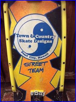 Rare T&C Town &Country Burst 1983 street Skateboard Deck Rare Authentic Vintage