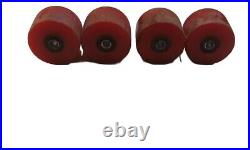 Rare Vintage 1970's Hobie Skateboard 360 Freestyle Wheels Red USA