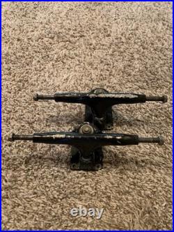 Rare Vintage 1980's RANNALLI Skateboard Trucks 9 Axle, Black Rare Vintage 1980's RANNALLI Skateboard Trucks 9 Axle, Black