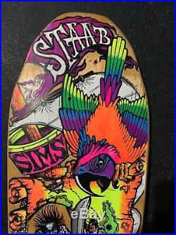 (Rare) Vintage 1980s Sims Kevin Staab Pirate Mini Skateboard Deck