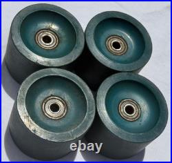Rare Vintage 1st Gen Kryptonics Skateboard Wheels Raised Letters Blue 70mm