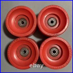 Rare Vintage 1st Gen Kryptonics Skateboard Wheels Raised Letters Orange Red 70mm