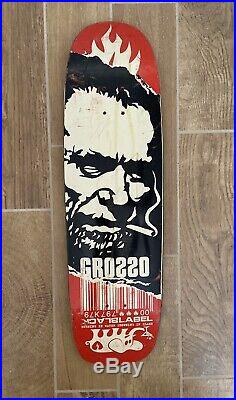 Rare Vintage 2000 Jeff Grosso Charles Bukowski Black Label Skateboard Deck