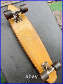 Rare Vintage Maherajah Skateboard All Original Beautiful Exotic Wood Deck