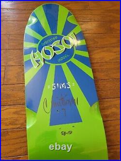 Rare Vintage NOS Christian Hosoi Sims SIGNED Skateboard alva #58 of Only 150