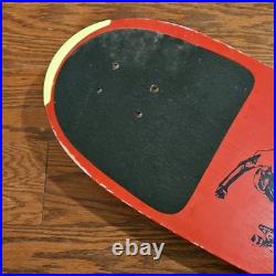 Rare Vintage Skateboard Adventure Man Rambo 80s Red Yellow Retro Old School