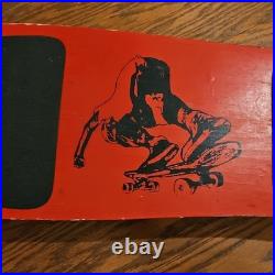 Rare Vintage Skateboard Adventure Man Rambo 80s Red Yellow Retro Old School