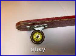 Rare Vintage Wood Wooden Skateboard Fleetwing DOLPHIN Metal Wheels Street Surf