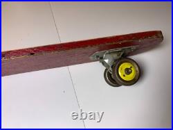 Rare Vintage Wood Wooden Skateboard Fleetwing DOLPHIN Metal Wheels Street Surf