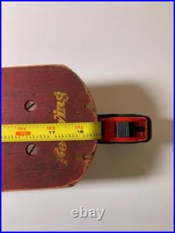 Rare Vintage Wood Wooden Skateboard Fleetwing DOLPHIN Metal Wheels Street Surf