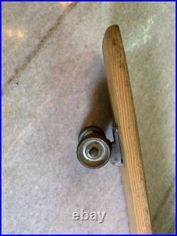 Rare Vintage Wood Wooden Skateboard Metal Wheels Striped Cat Lion Tiger Cheetah