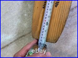 Rare Vintage Wood Wooden Skateboard Metal Wheels Striped Cat Lion Tiger Cheetah