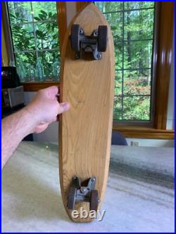 Rare Vintage Wood Wooden Skateboard Metal Wheels SurfBird Surf Bird Surfboard