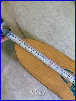 Rare Vintage Wood Wooden Skateboard Metal Wheels SurfBird Surf Bird Surfboard