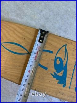 Rare Vintage Wood Wooden Skateboard Metal Wheels SurfBird Surf Bird Surfboard