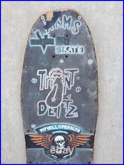 Rare Vtg 1988 Black Powell Peralta Tony Hawk Skateboard Deck 80s Old School Logo