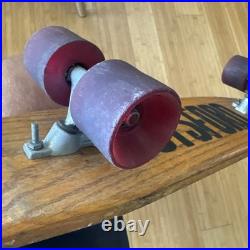 Rare antique handmade wooden skateboard 50s-1960's Trucks California Old Skool Rare antique handmade wooden skateboard 50s-1960's Trucks California Old Skool