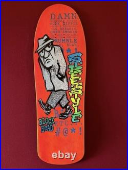 Reissue Blockhead Streetstyle Skateboard Vintage Deck Old School Rare NOS 80s