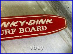 Rinky Dink Surf Board Vintage Metal Steel Wheels Skateboard Wood Wooden