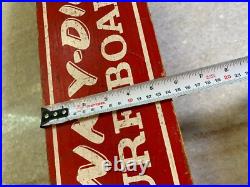 Rinky Dink Surf Board Vintage Metal Steel Wheels Skateboard Wood Wooden