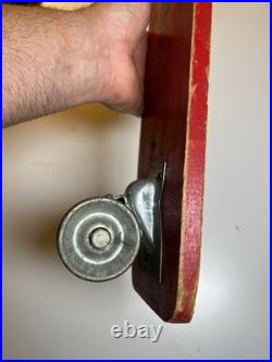 Roller Derby Surf Board Vintage Steel Metal Wheels Skateboard Wood Illinois