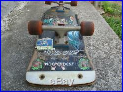 SANTA CRUZ SLASHER OJII & Independent Trucks Vintage skateboard deck rare