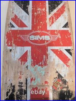 SIMS 1980'S Flagship Flat Union Jack Skateboard Winged Logo City Street wheels